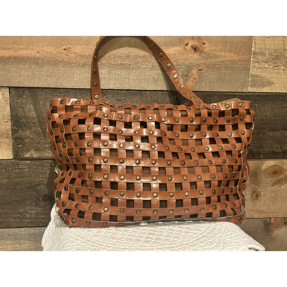 fashion Express Women Shoulder Hand  Bag Handbag Designed Faux Leather Brown